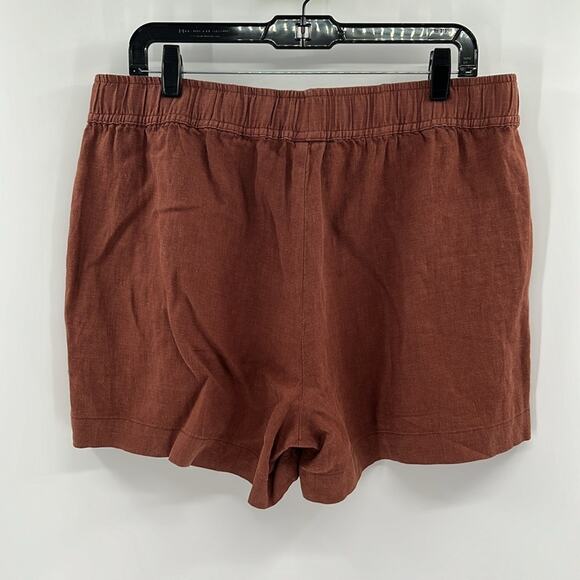 Sanctuary Women's 100% Linen Pull on Drawstring Shorts - Brown - XXL - NWT - Picture 6 of 6